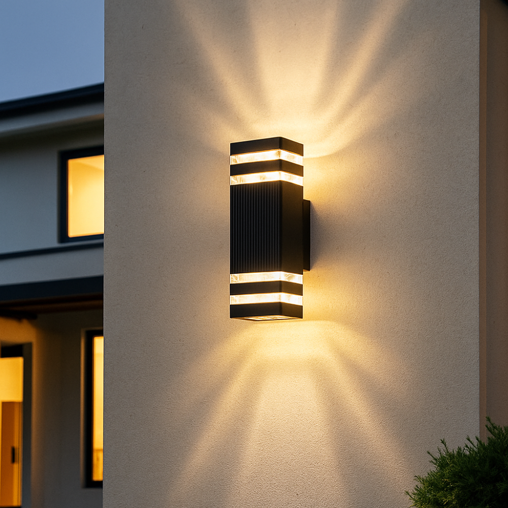 Arvento Outdoor Wall Light – Modern Up Down Lantern for Stylish Illumination 10