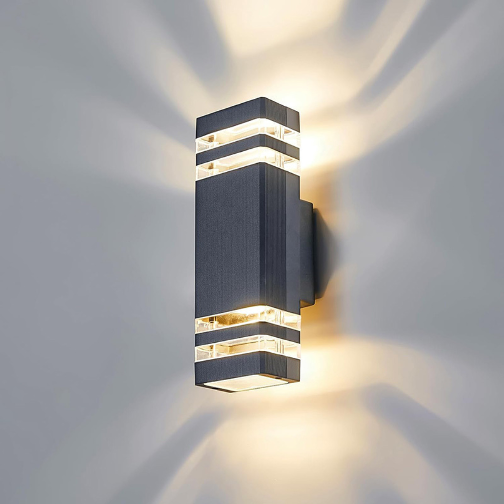 Arvento Outdoor Wall Light – Modern Up Down Lantern for Stylish Illumination 5
