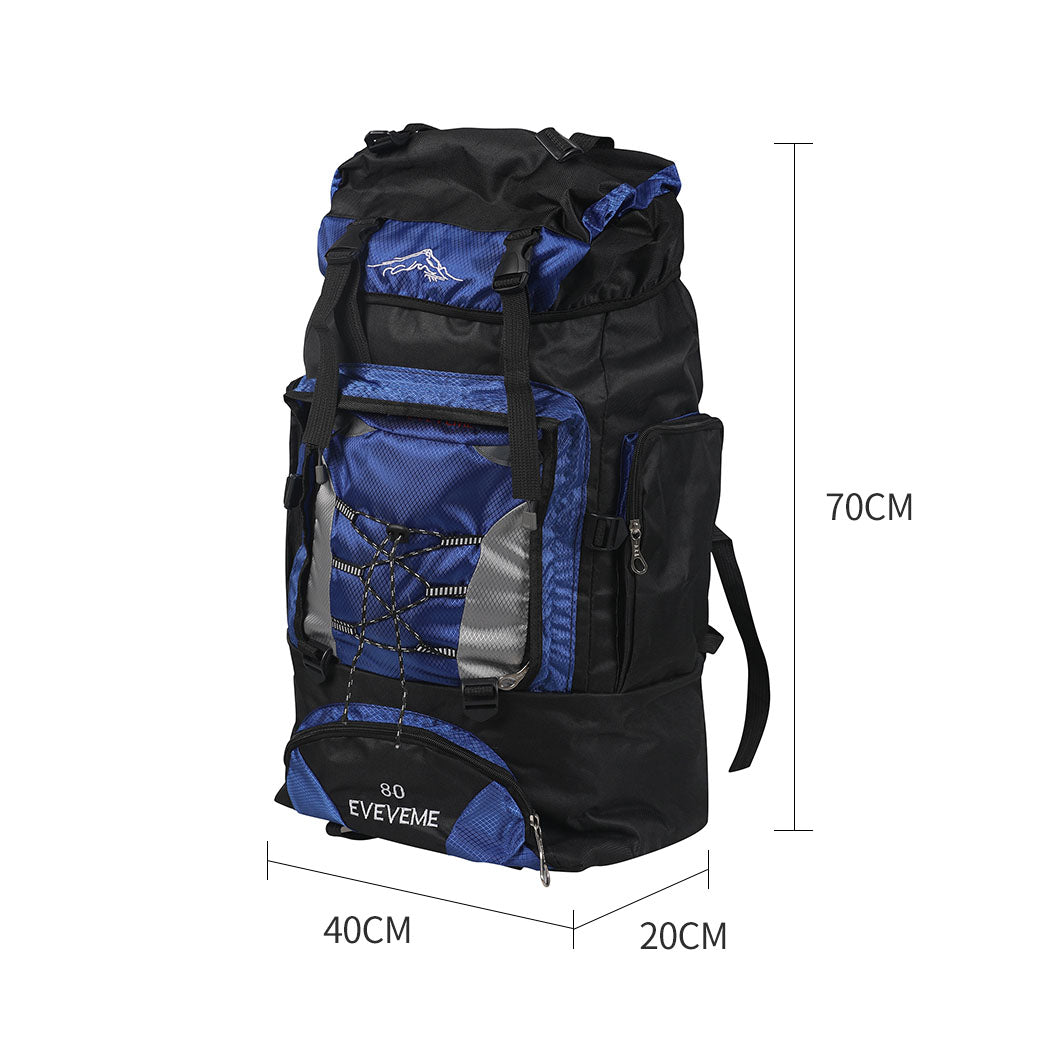 Boreas Men's 80L Waterproof Travel Backpack – Multi-Compartment Design for Organized Outdoor Adventures 2