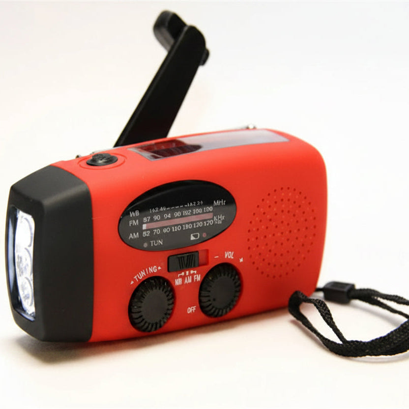 Eclipse Hand Held Crank Radio – 3-in-1 Emergency Device with Flashlight and Power Bank 1