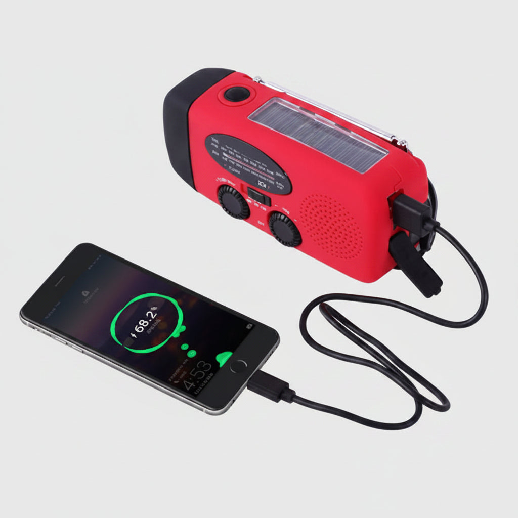 Eclipse Hand Held Crank Radio – 3-in-1 Emergency Device with Flashlight and Power Bank 5