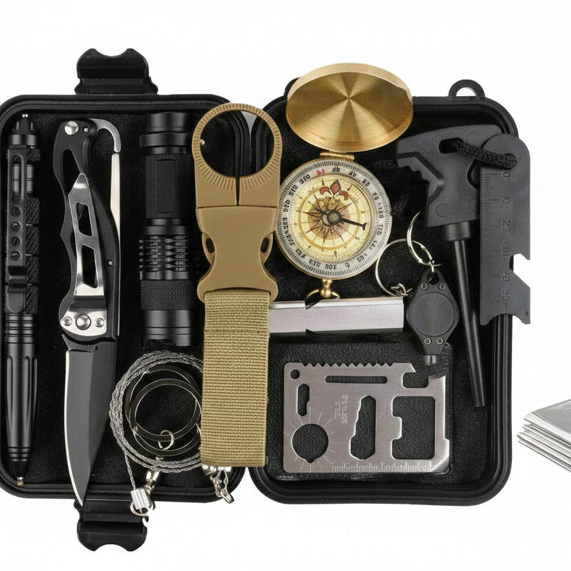 Elios Outdoor Survival Gear Kit – 14-in-1 Emergency Tools for Camping Preparedness 0