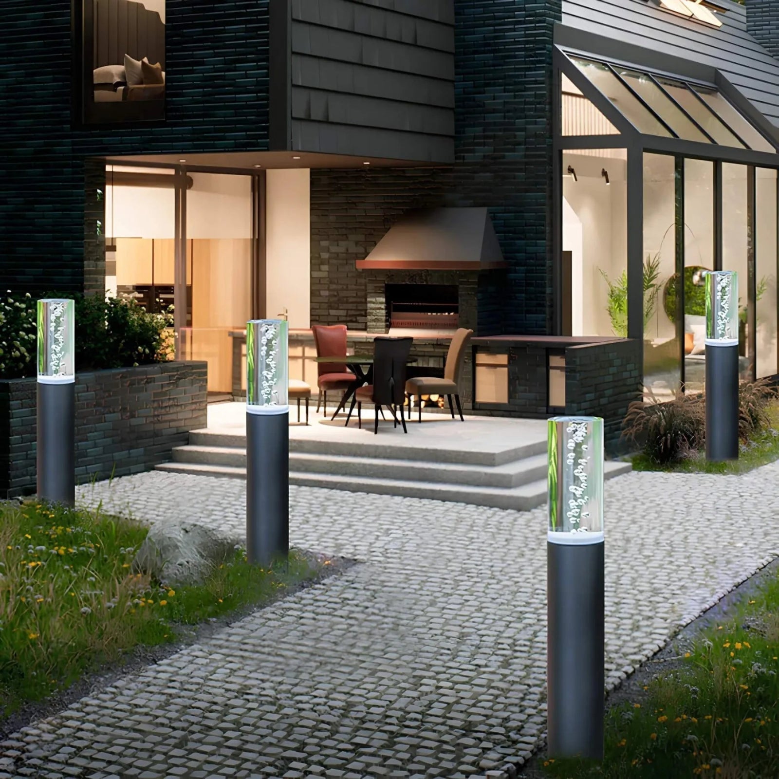 Everglow Outdoor Black Pathway Light – Modern LED Garden Illumination for Safe Walkways 2