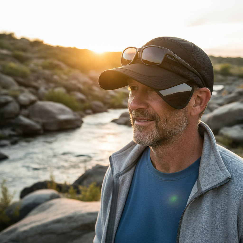 Falcon Men's Outdoor Fishing Hat – Breathable Mesh for UV Protection 14