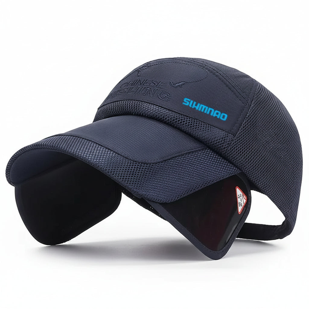 Falcon Men's Outdoor Fishing Hat – Breathable Mesh for UV Protection 23