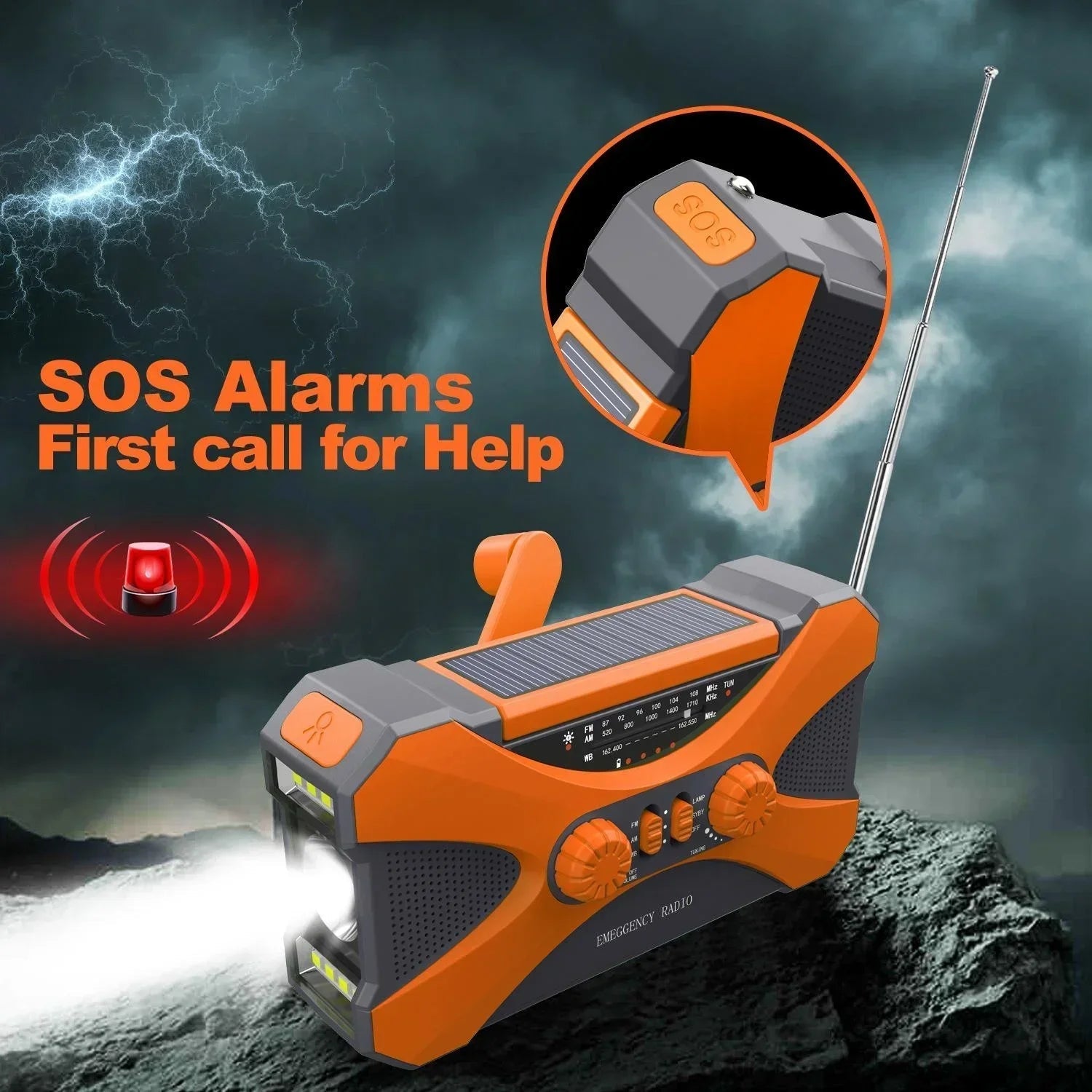 Havren Hand Crank Radio – Multi-Power Emergency Device with NOAA Alerts 5