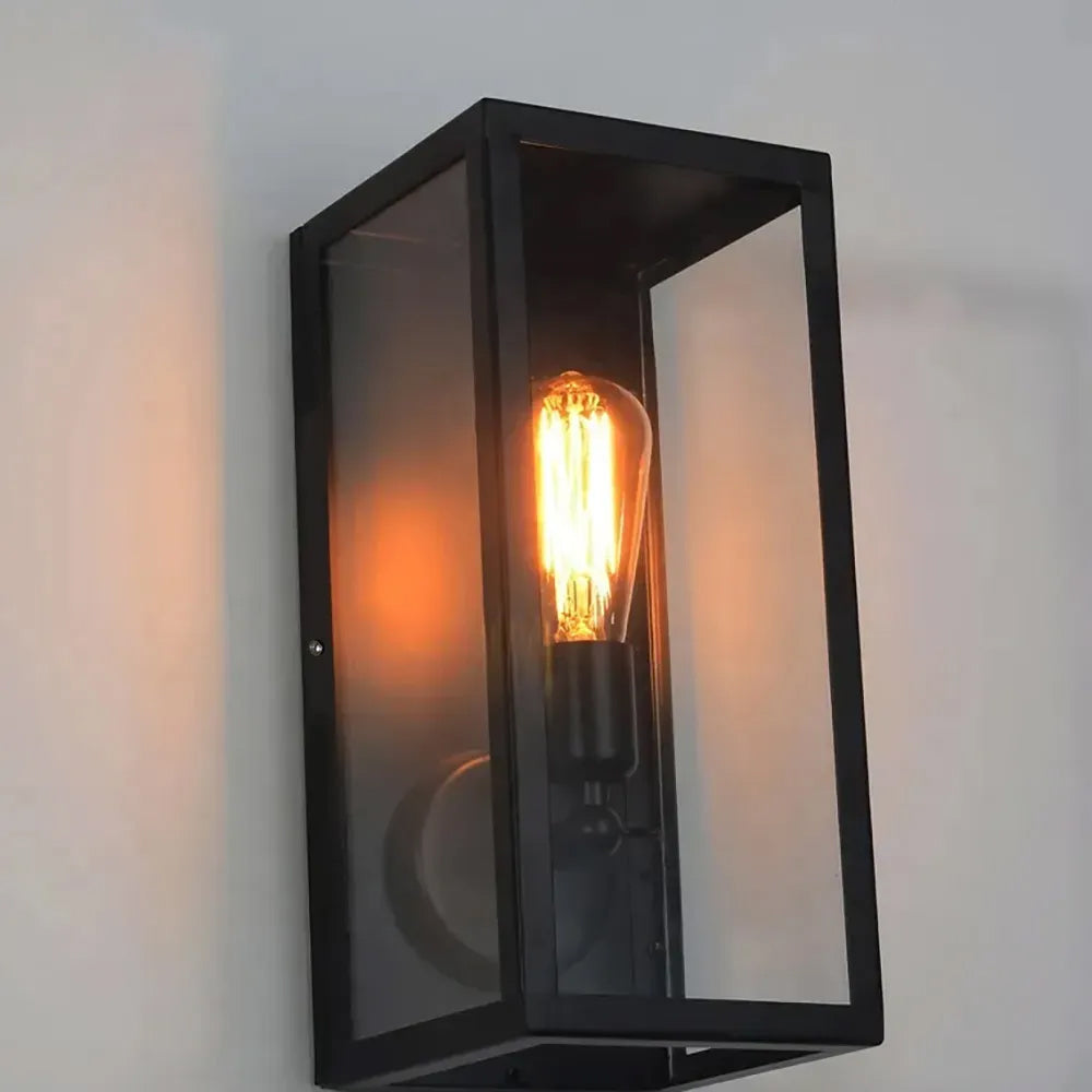 Indigo Outdoor Wall Lantern – Durable Matte Black Exterior Lighting Fixture 0