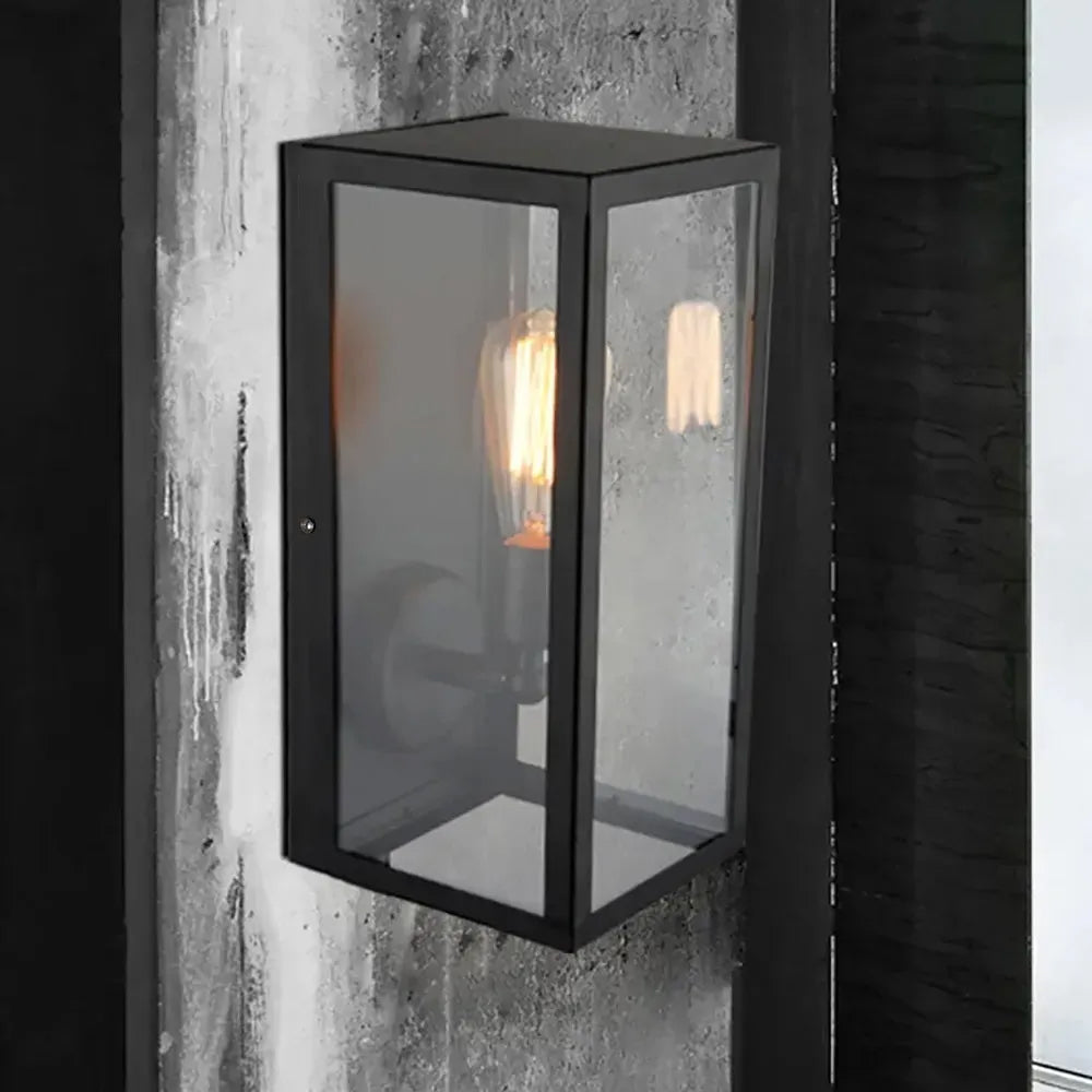 Indigo Outdoor Wall Lantern – Durable Matte Black Exterior Lighting Fixture 1
