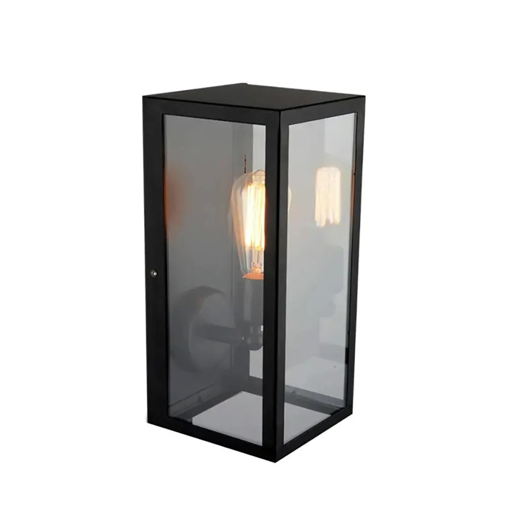 Indigo Outdoor Wall Lantern – Durable Matte Black Exterior Lighting Fixture 3