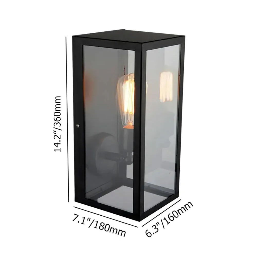 Indigo Outdoor Wall Lantern – Durable Matte Black Exterior Lighting Fixture 4