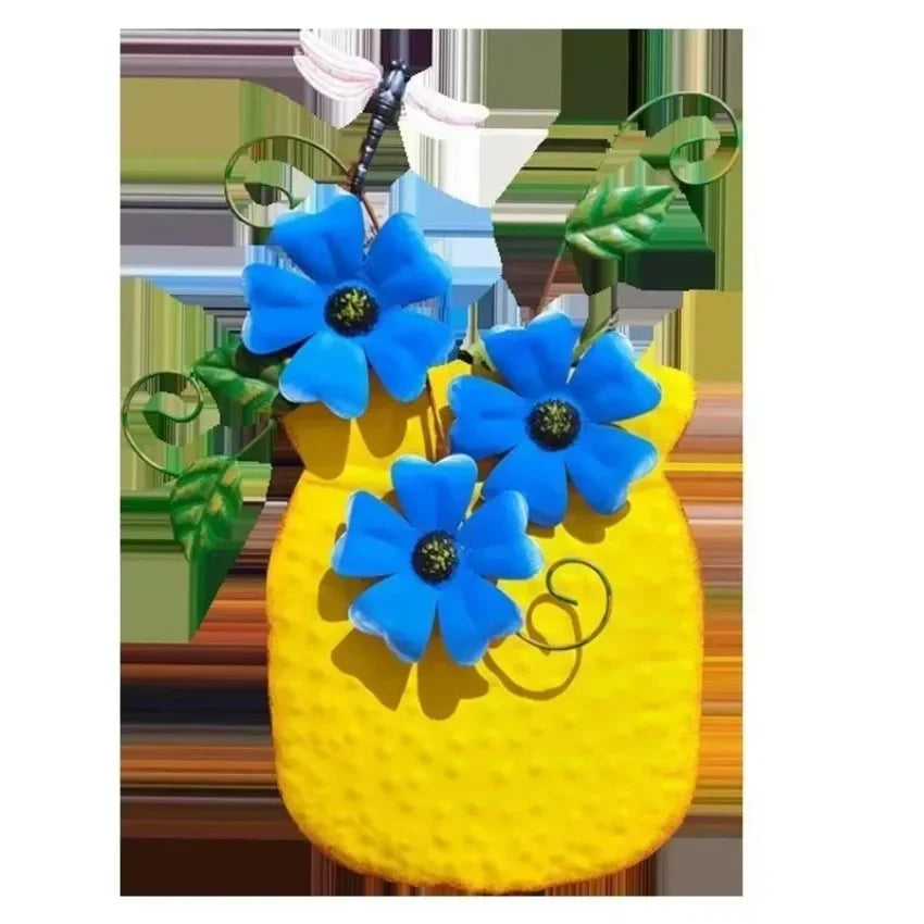 Mira Outdoor Metal Flower Wall Vase – Durable Iron Decor for Patios 4
