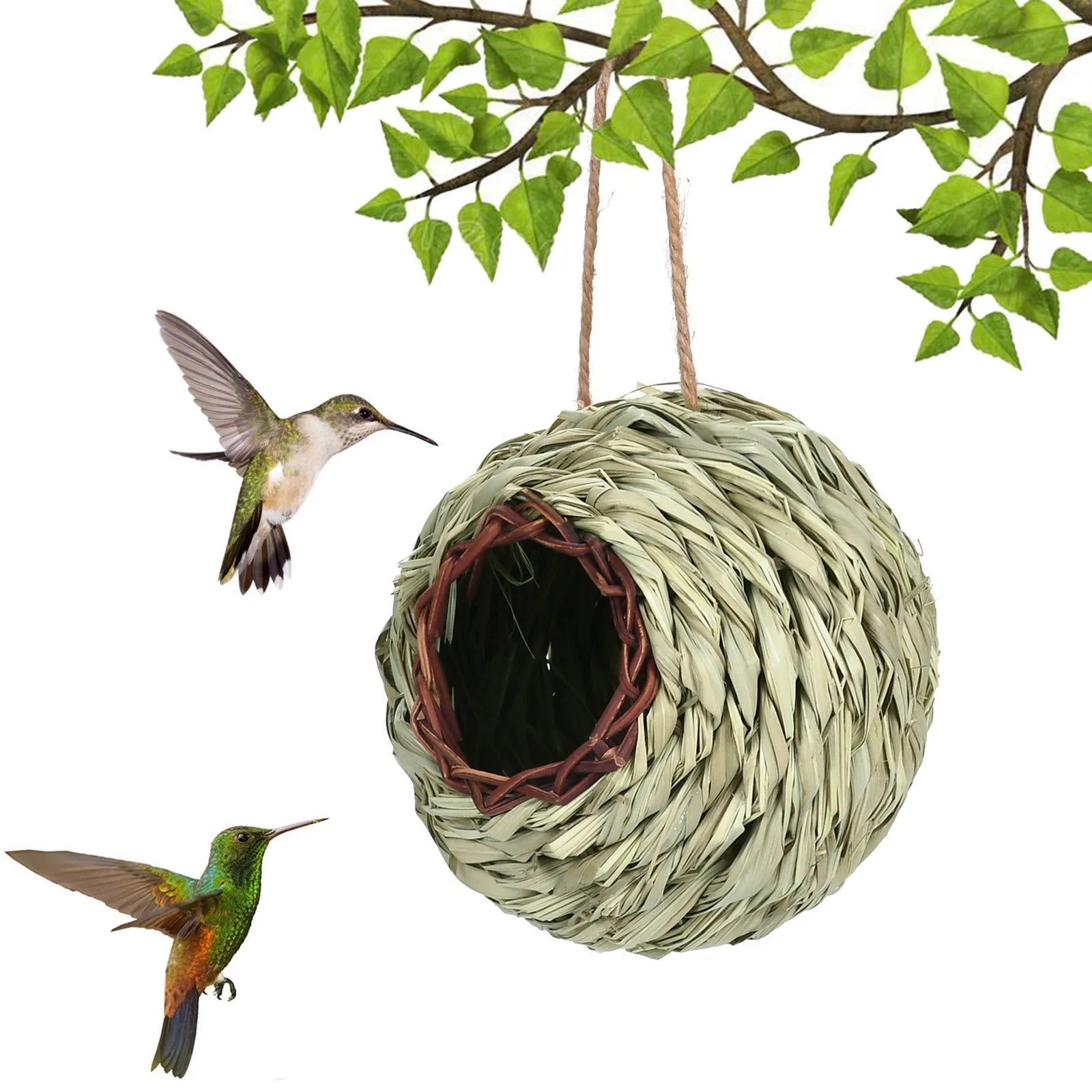 Pavo Outdoor Bird Nesting Box – Hand-Woven Natural Shelter for Small Birds 0