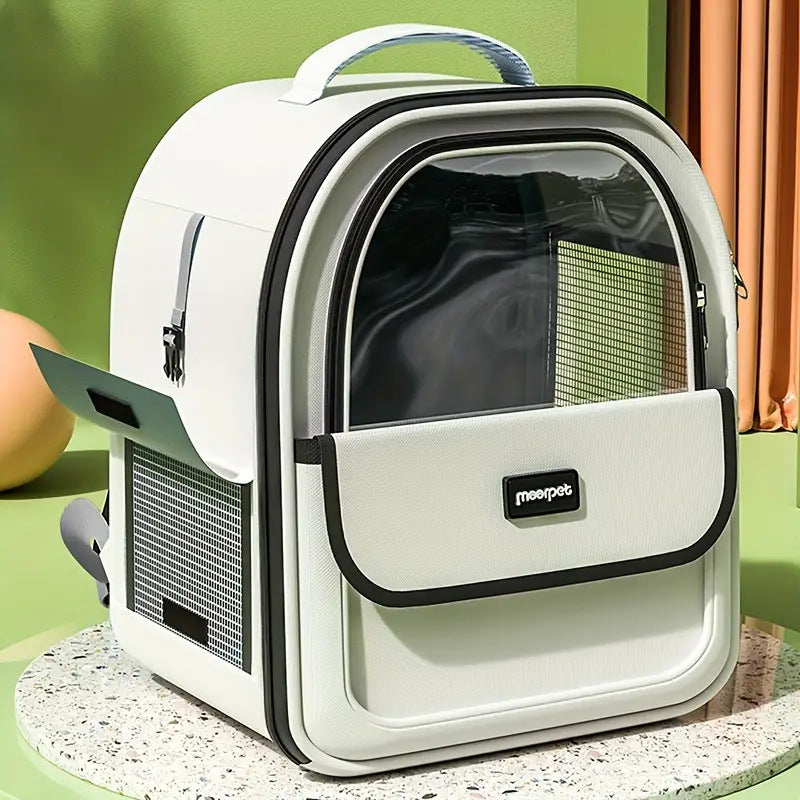 Pavo Outdoor Cat Carrier – Side Opening Backpack for Easy Travel and Comfort 0