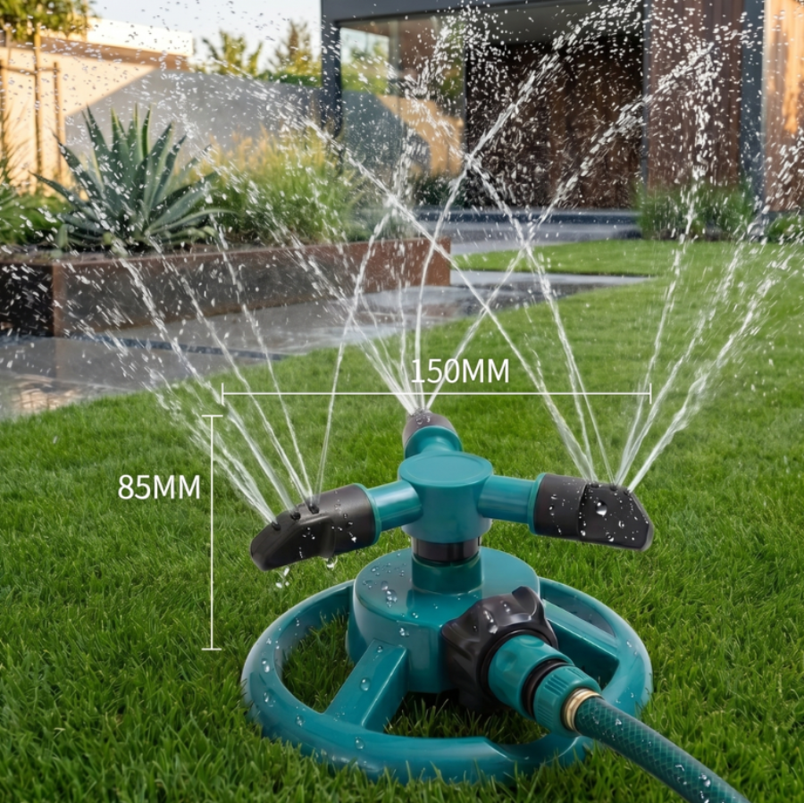 Raven Garden Lawn Sprinkler – 360-Degree Rotation for Even Water Coverage 2
