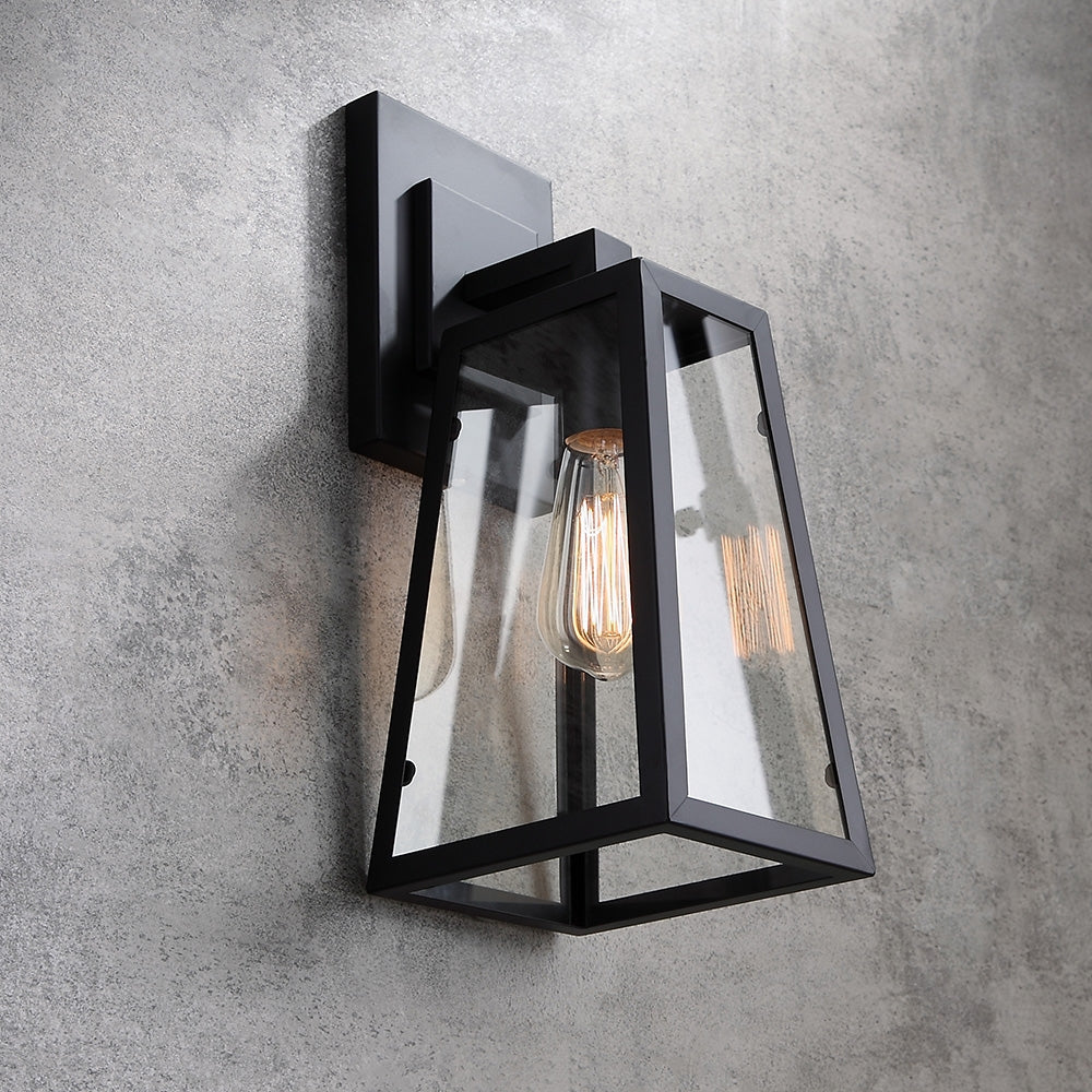 Ravion Outdoor Wall Lantern – Vintage Matte Black Design for Outdoor Lighting 7