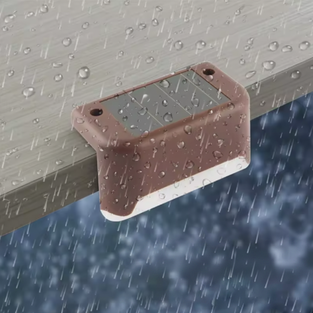 GlowVista Solar Step Lights with Waterproof Outdoor Illumination