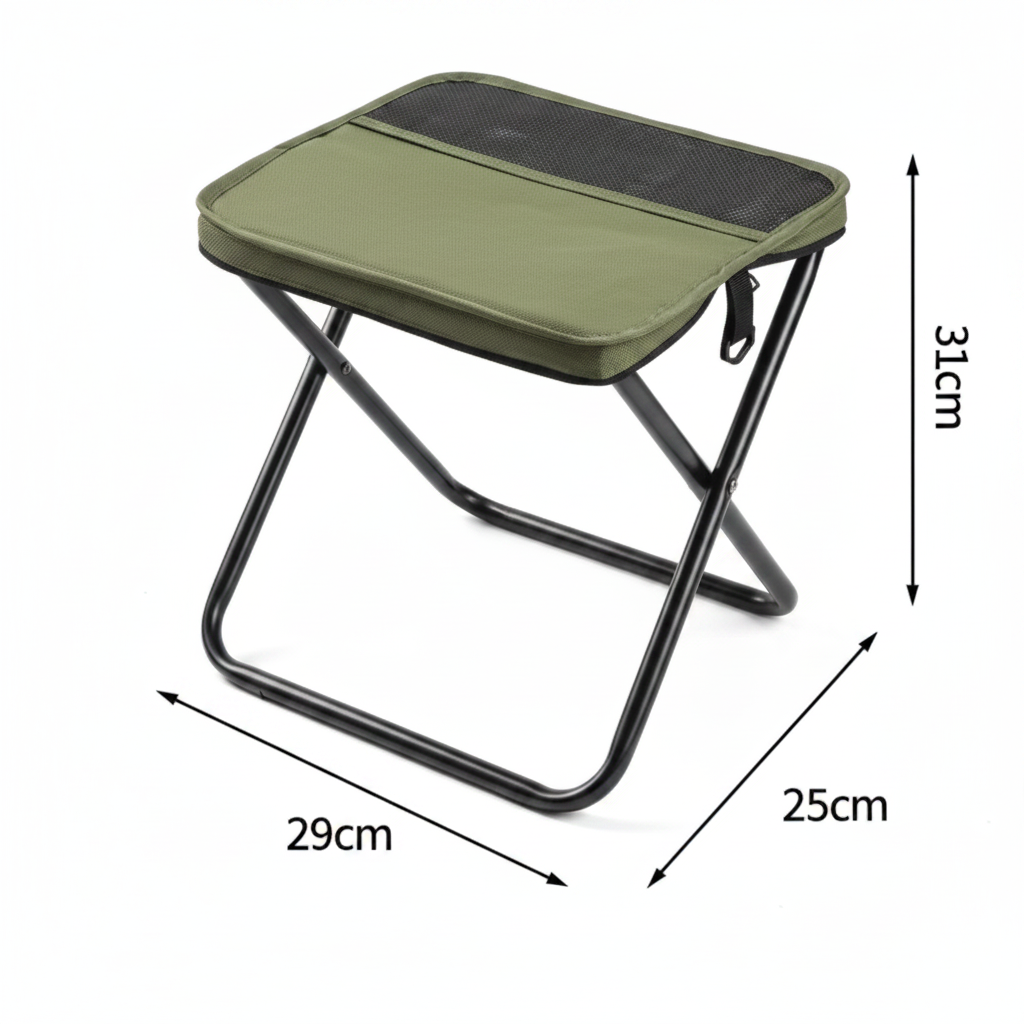 TrailNest Folding Camping Stool – Portable Outdoor Seat