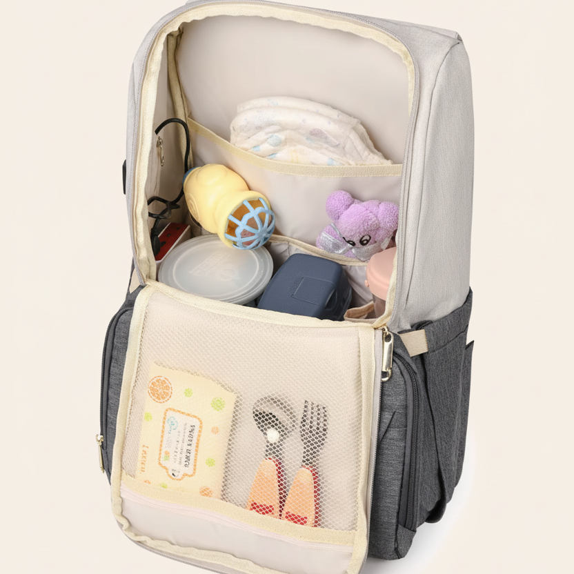 Nestora Baby Diaper Backpack with Waterproof Organised Storage
