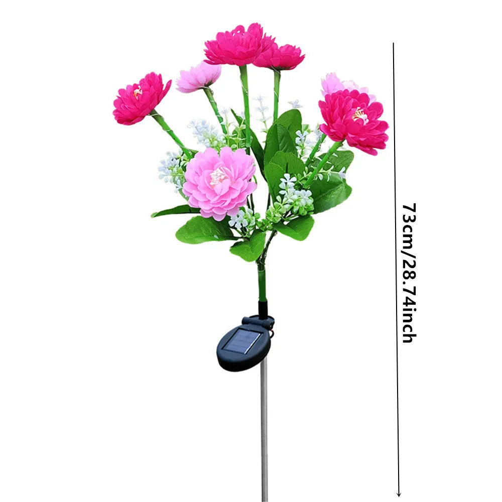 Solara Outdoor Solar Garden Lights – Decorative Flower Design for Patio Ambiance 6