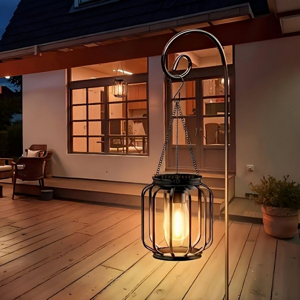 Solara Outdoor Solar Lanterns 2-Pack – Durable Metal Frame for Eco-Friendly Garden Lighting 2