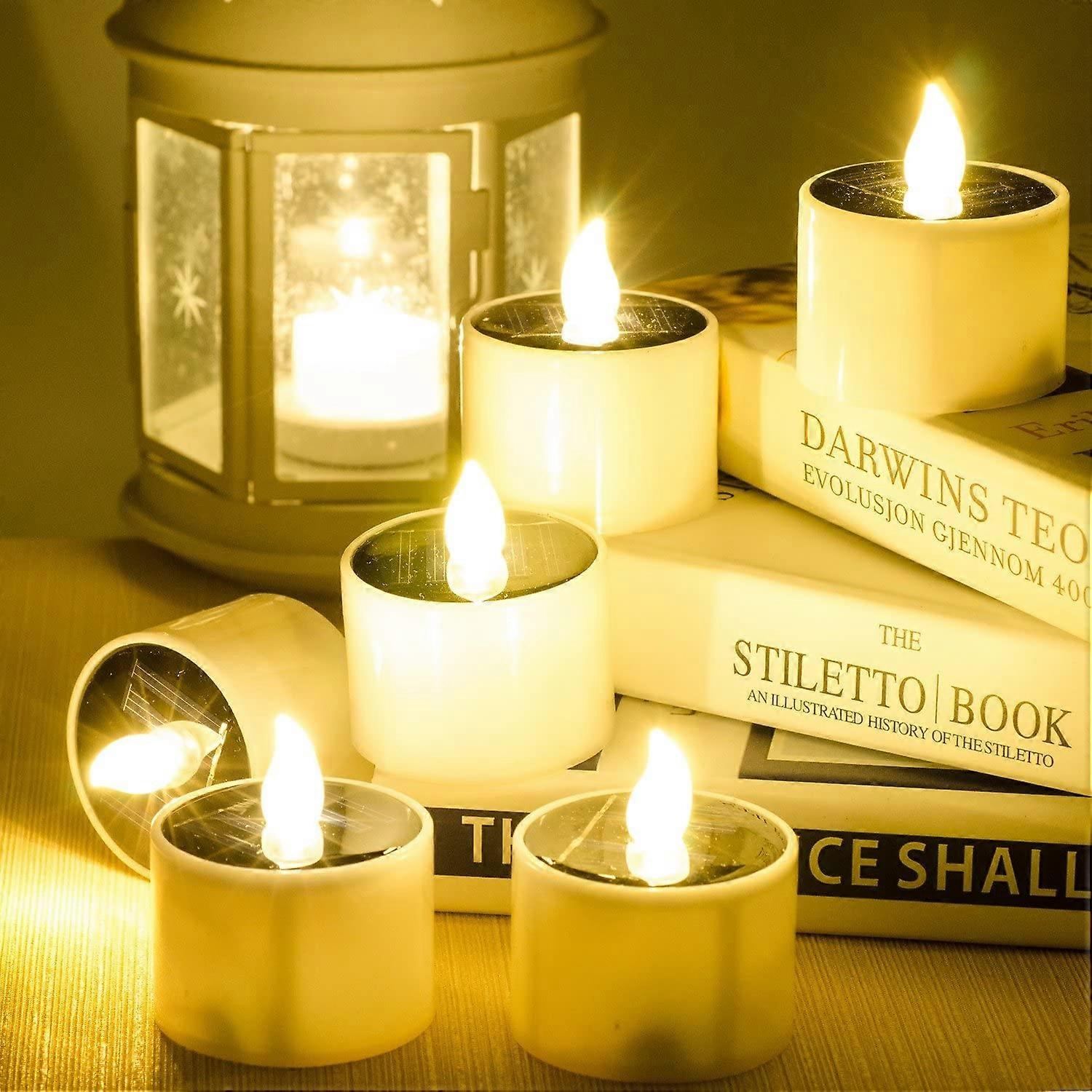 Solara Outdoor Solar Tea Light Candles – Waterproof LED Flickering Ambiance 3