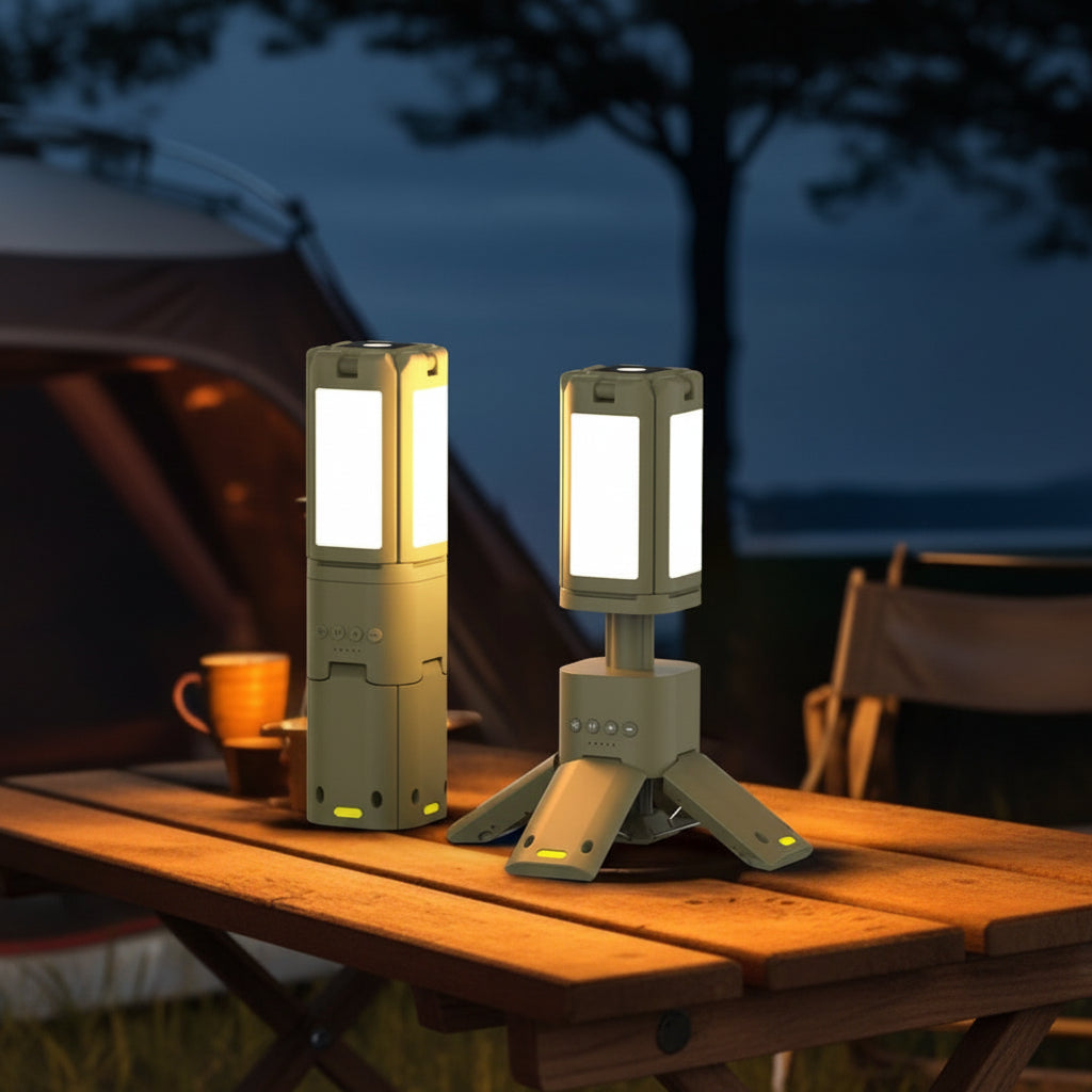 Ulyra Outdoor Camping Lantern – Long-Lasting Folding Design with Bluetooth Speaker 1