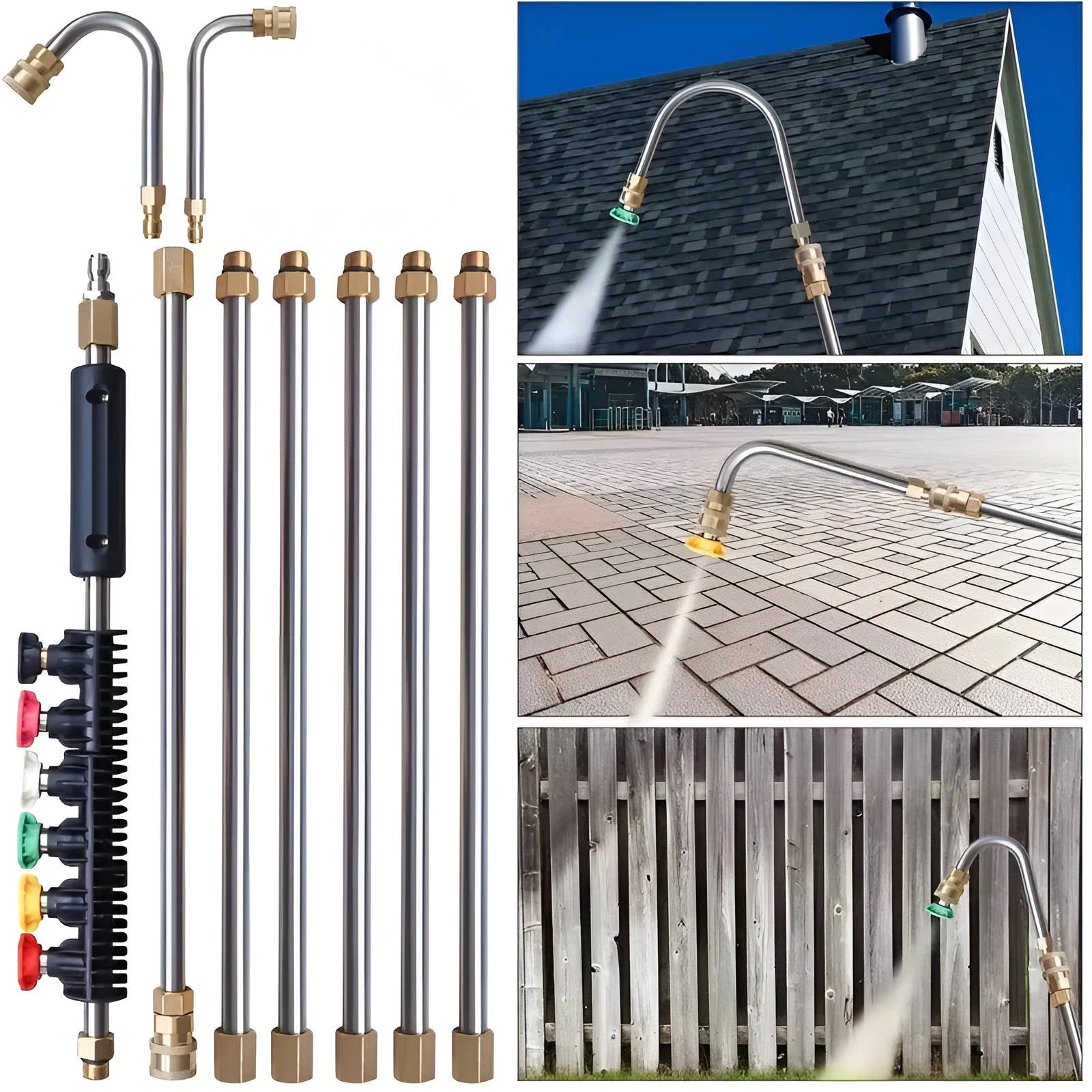 Vortex Outdoor Cleaning Telescoping Wand – 4000 PSI Heavy-Duty Reach 0