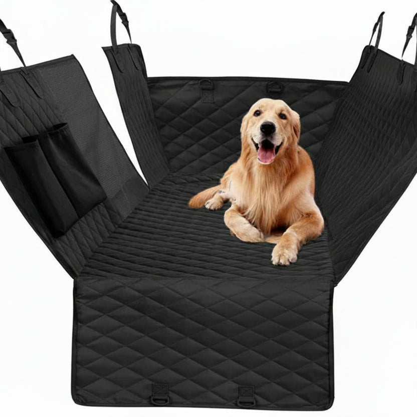 WaveGuard Dog Car Seat Cover – Waterproof Protection for Back Seat Travel 3