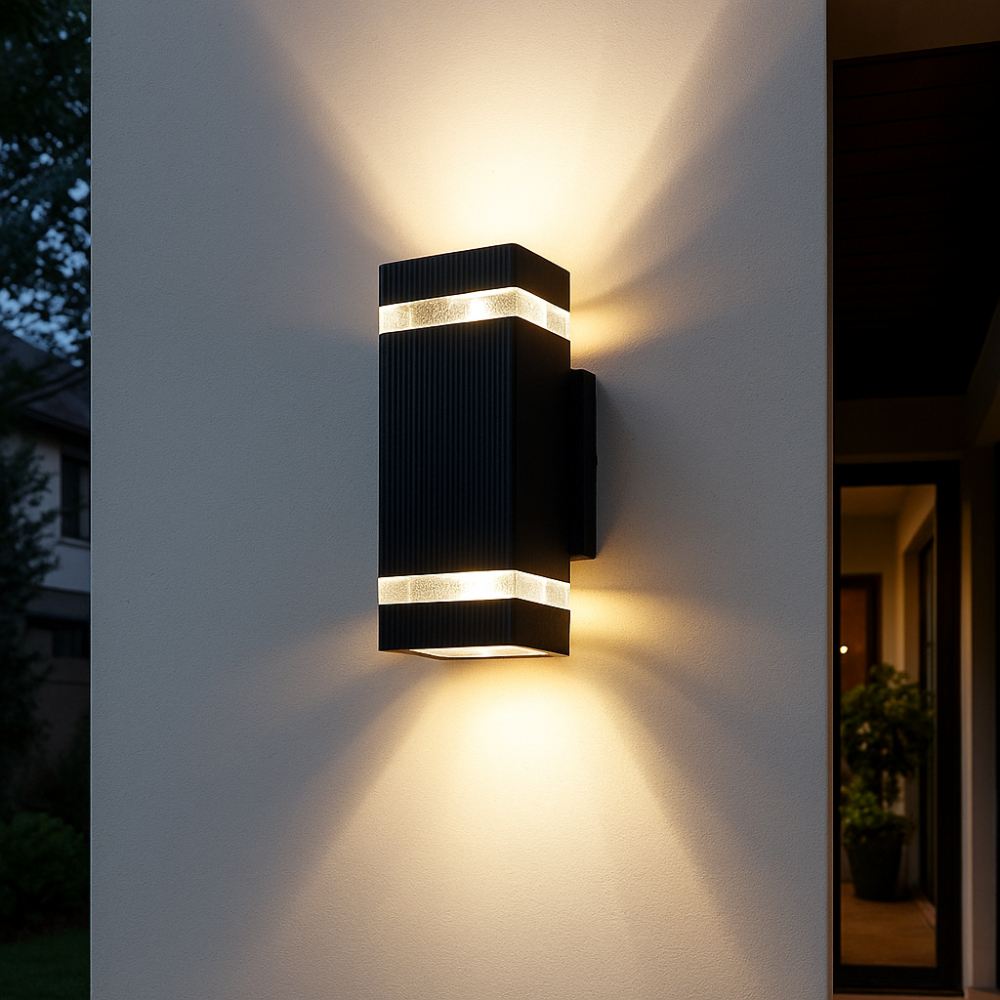 Arvento Outdoor Wall Light – Modern Up Down Lantern for Stylish Illumination 0