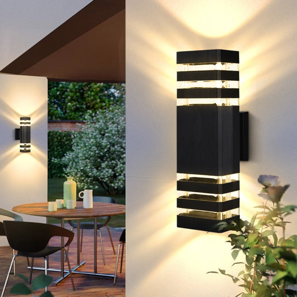 Arvento Outdoor Wall Light – Modern Up Down Lantern for Stylish Illumination 1