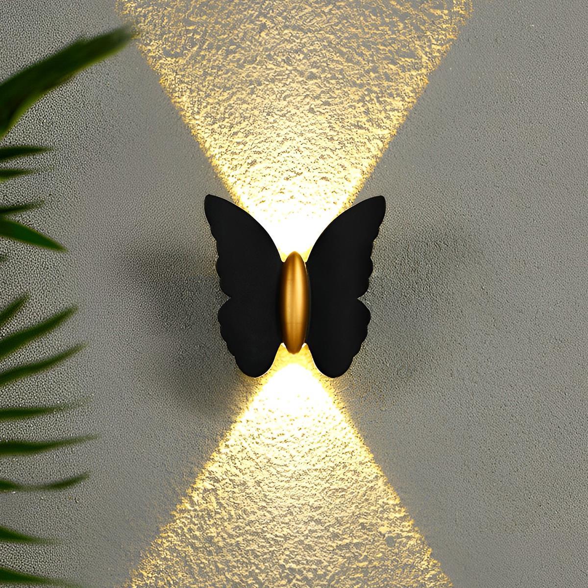 Auralith Outdoor Wall Lamp – Artistic Butterfly Design for Garden Illumination 1