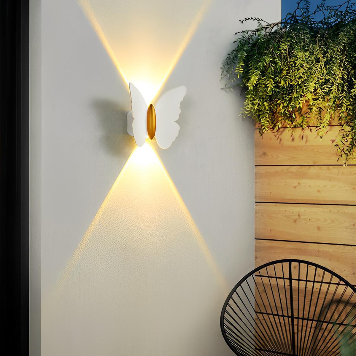 Auralith Outdoor Wall Lamp – Artistic Butterfly Design for Garden Illumination 3