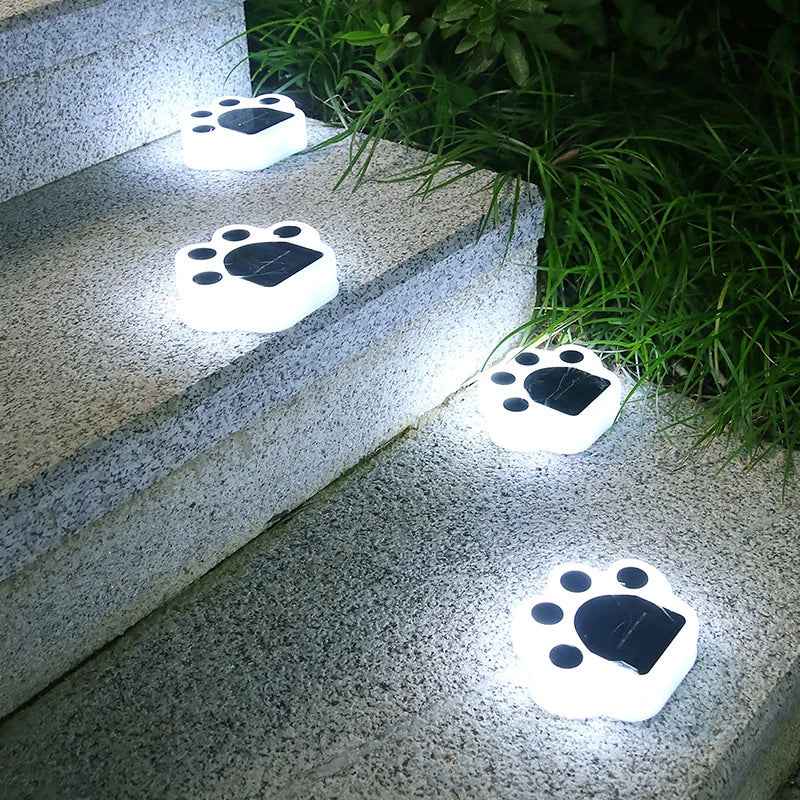 BreezePaw Outdoor Solar Garden Lights – Charming Footprint Decor for Pathways 0