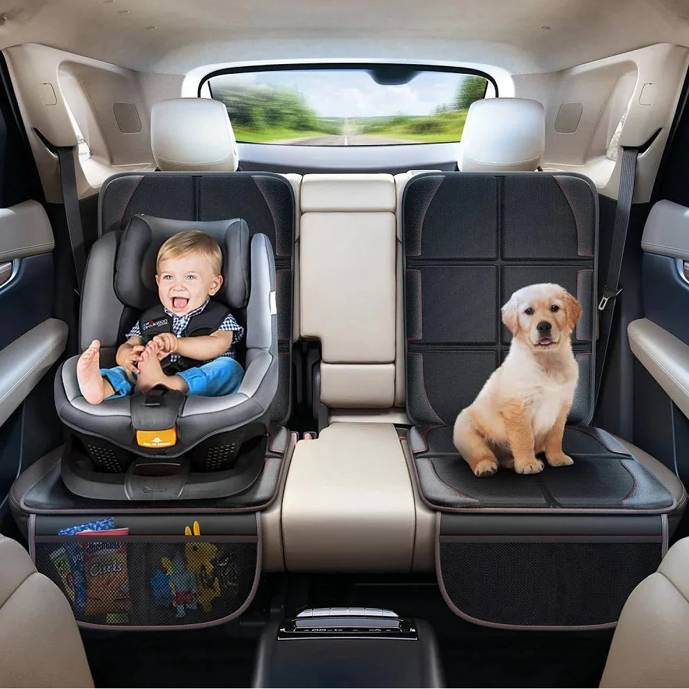 Caro Universal Car Seat Protector – Thick Padding with Storage Pockets 2
