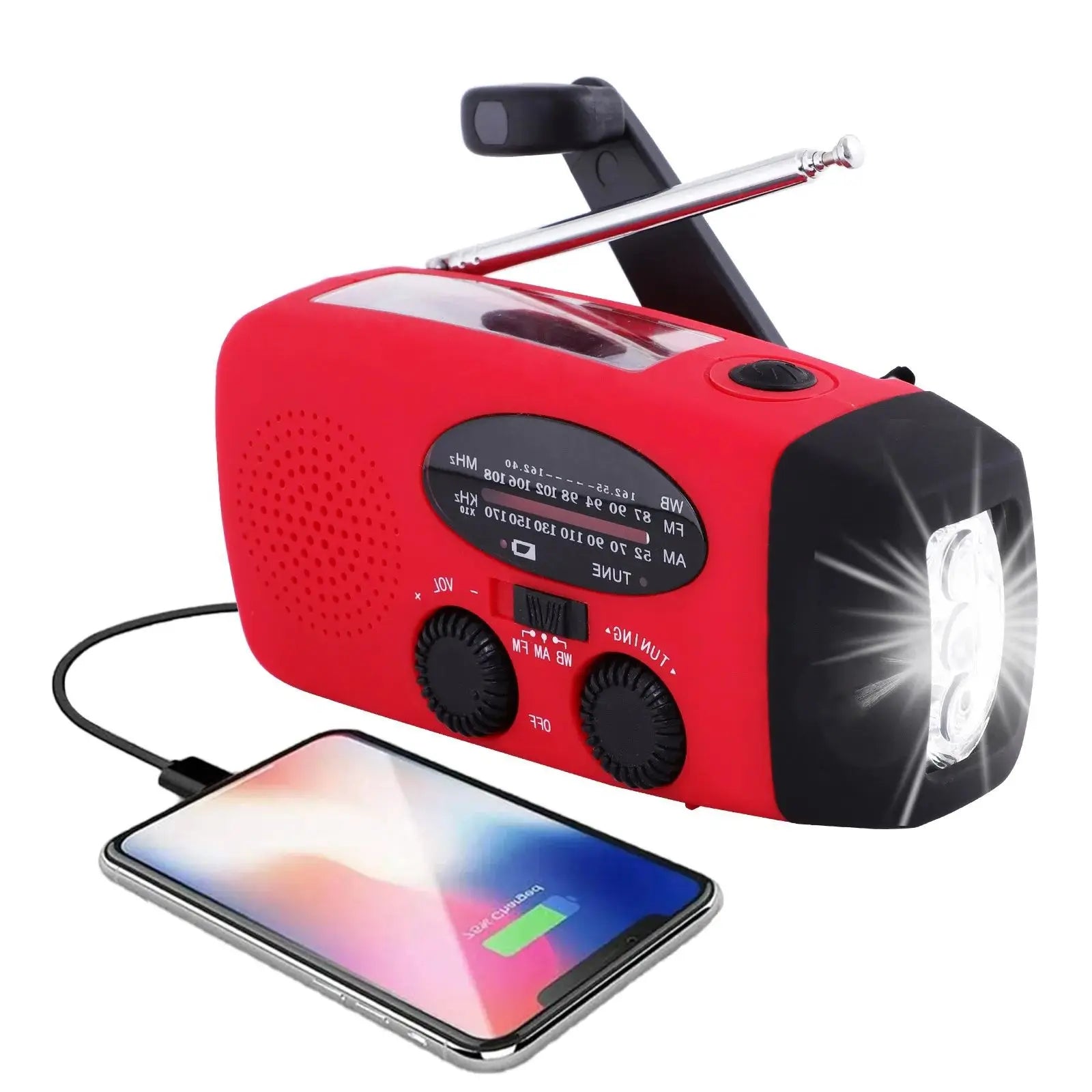 Eclipse Hand Held Crank Radio – 3-in-1 Emergency Device with Flashlight and Power Bank 0