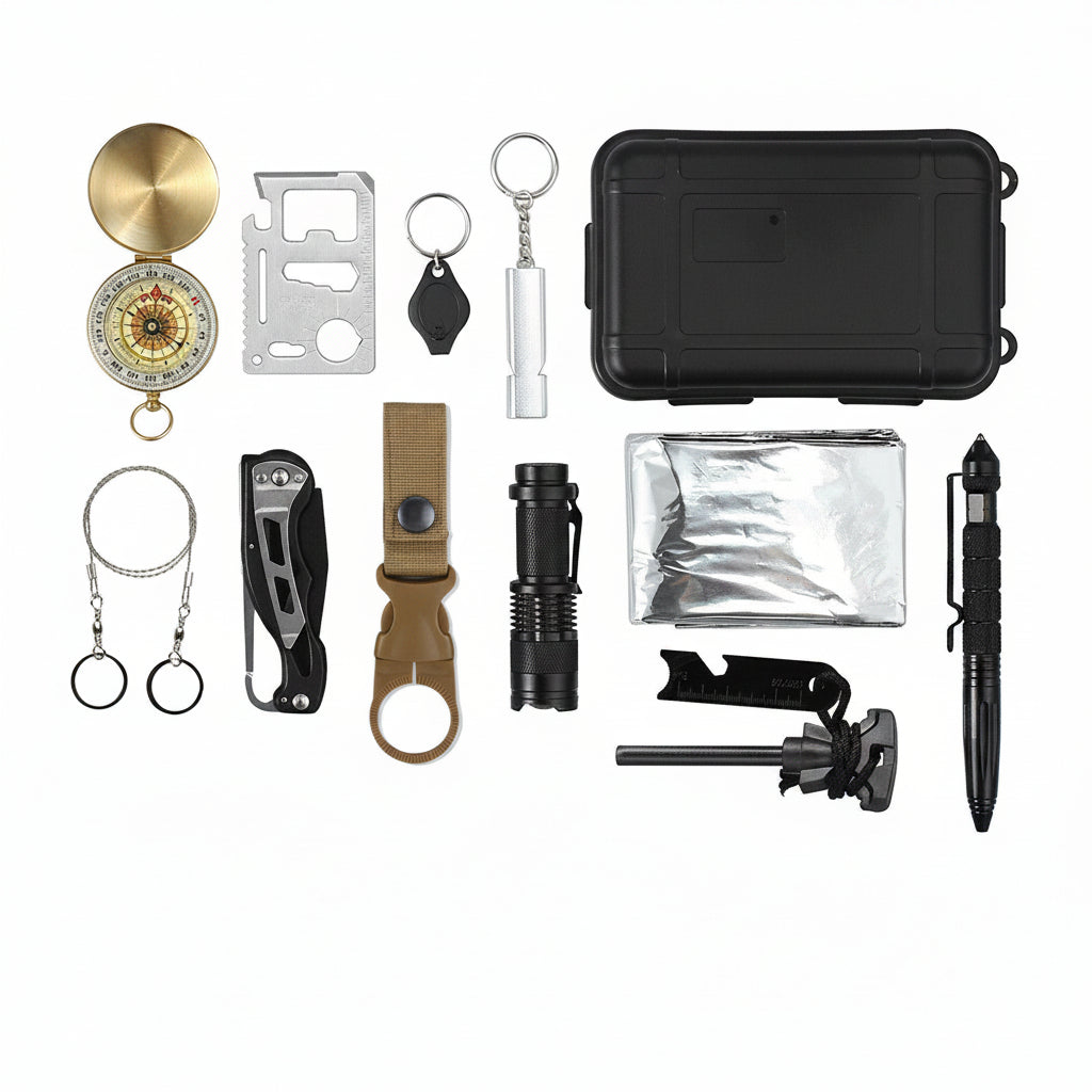 Elios Outdoor Survival Gear Kit – 14-in-1 Emergency Tools for Camping Preparedness 1