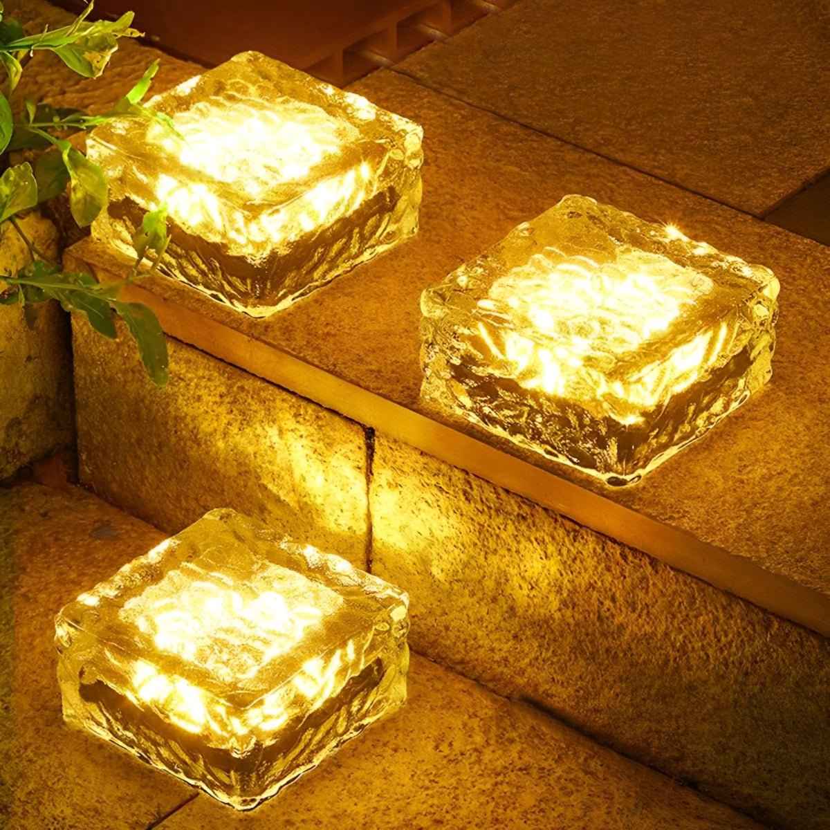 Frostiva Outdoor Solar Garden Lights – Unique Ice Cube Design for Pathway Illumination 0