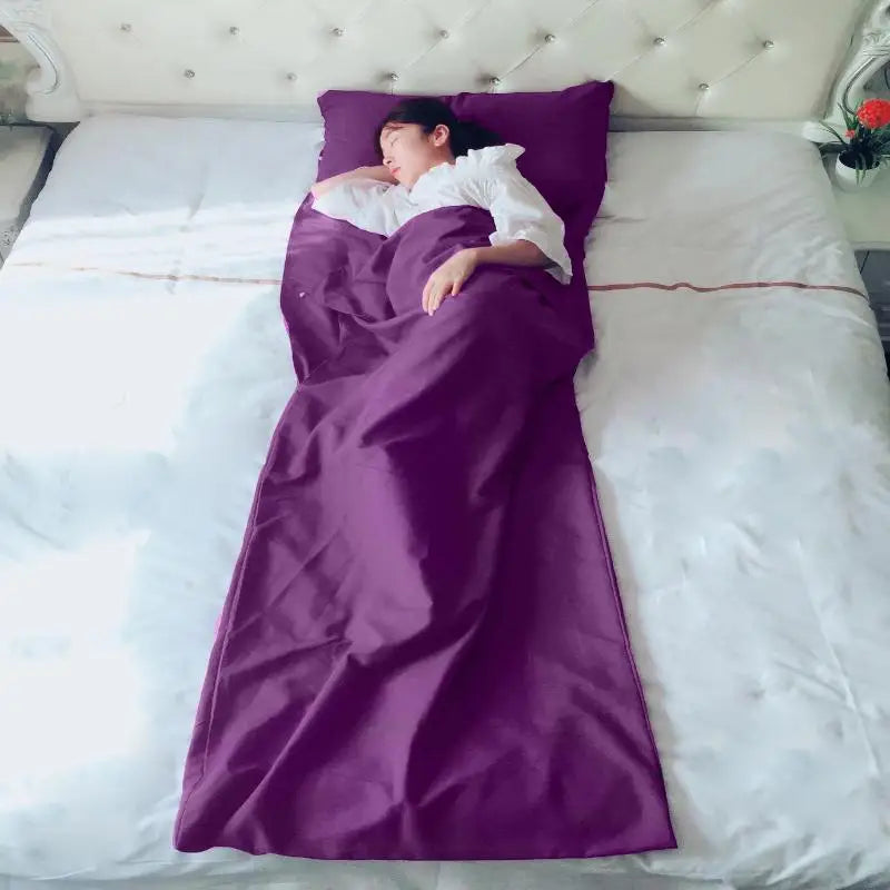 Gleam Adults' Cotton Sleeping Bag Liner – Lightweight Warmth for Travel 2