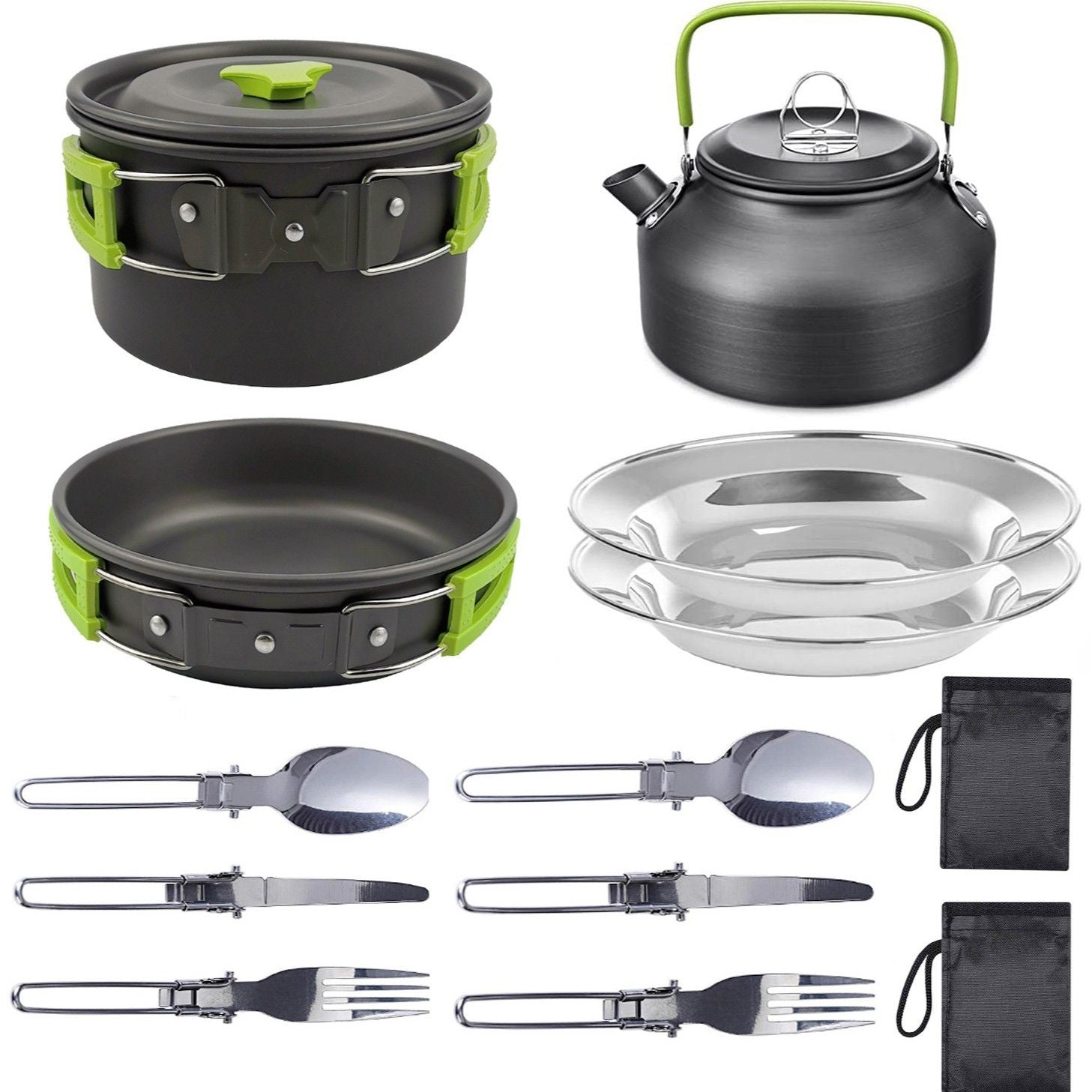 Grove Camping Cookware Set – 11-Piece Lightweight Non-Stick Cooking Kit 1