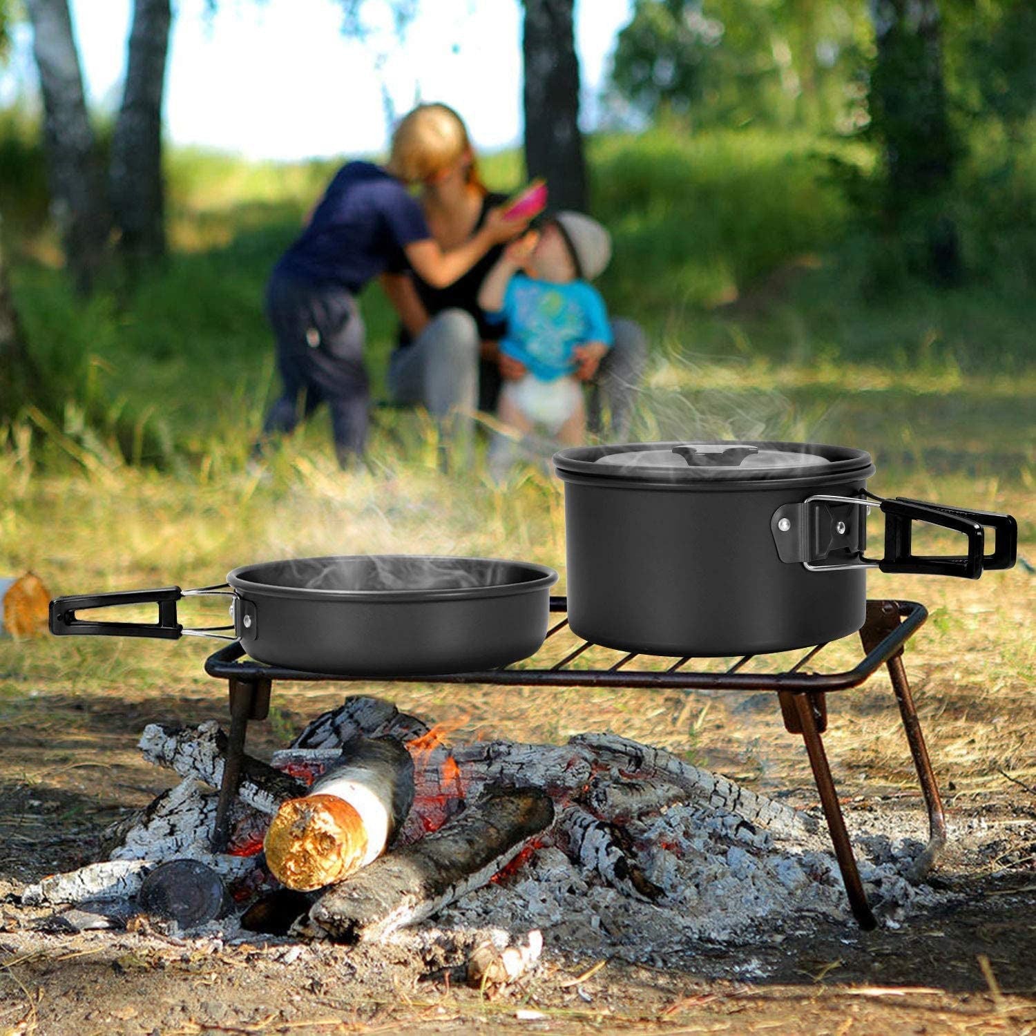 Grove Camping Cookware Set – 11-Piece Lightweight Non-Stick Cooking Kit 2
