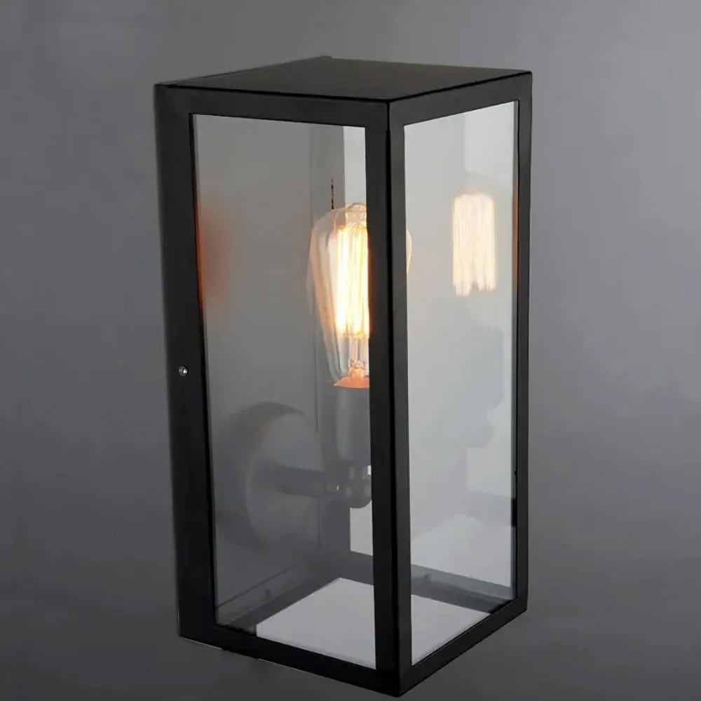 Indigo Outdoor Wall Lantern – Durable Matte Black Exterior Lighting Fixture 2