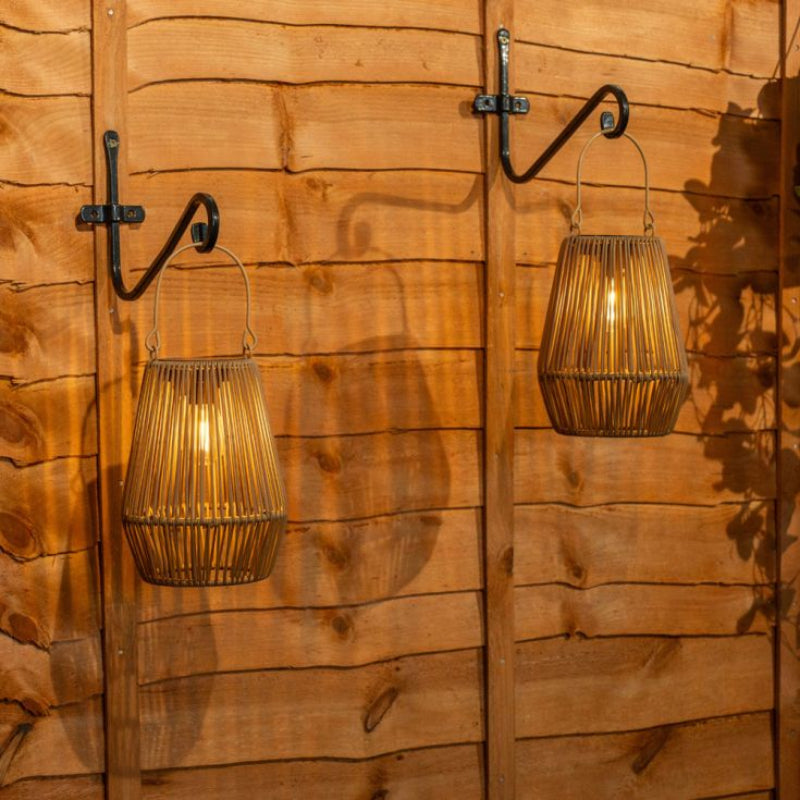 Marlo Outdoor Solar Lantern – Rattan Design Solar Powered Light for Patios 2
