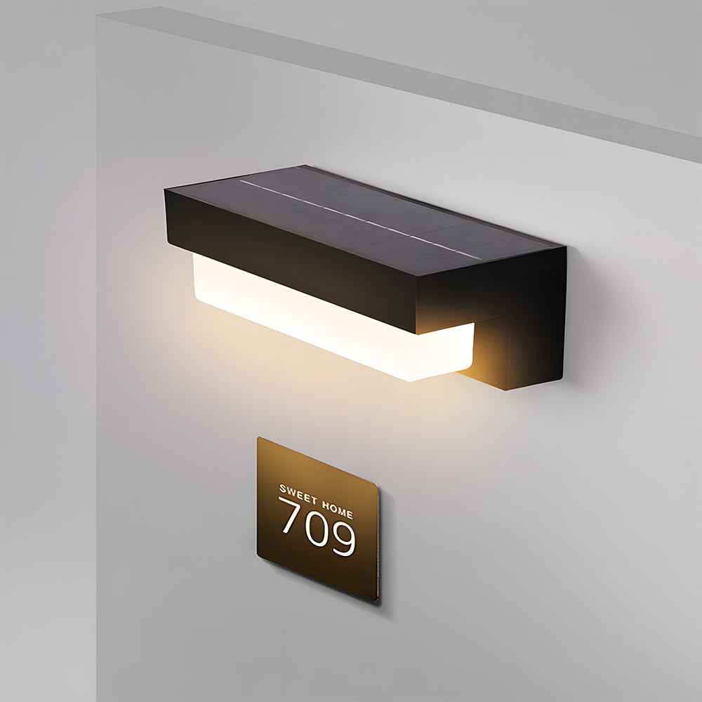 Nexora Outdoor Wall Light – Modern Solar-Powered Design for Eco-Friendly Illumination 0