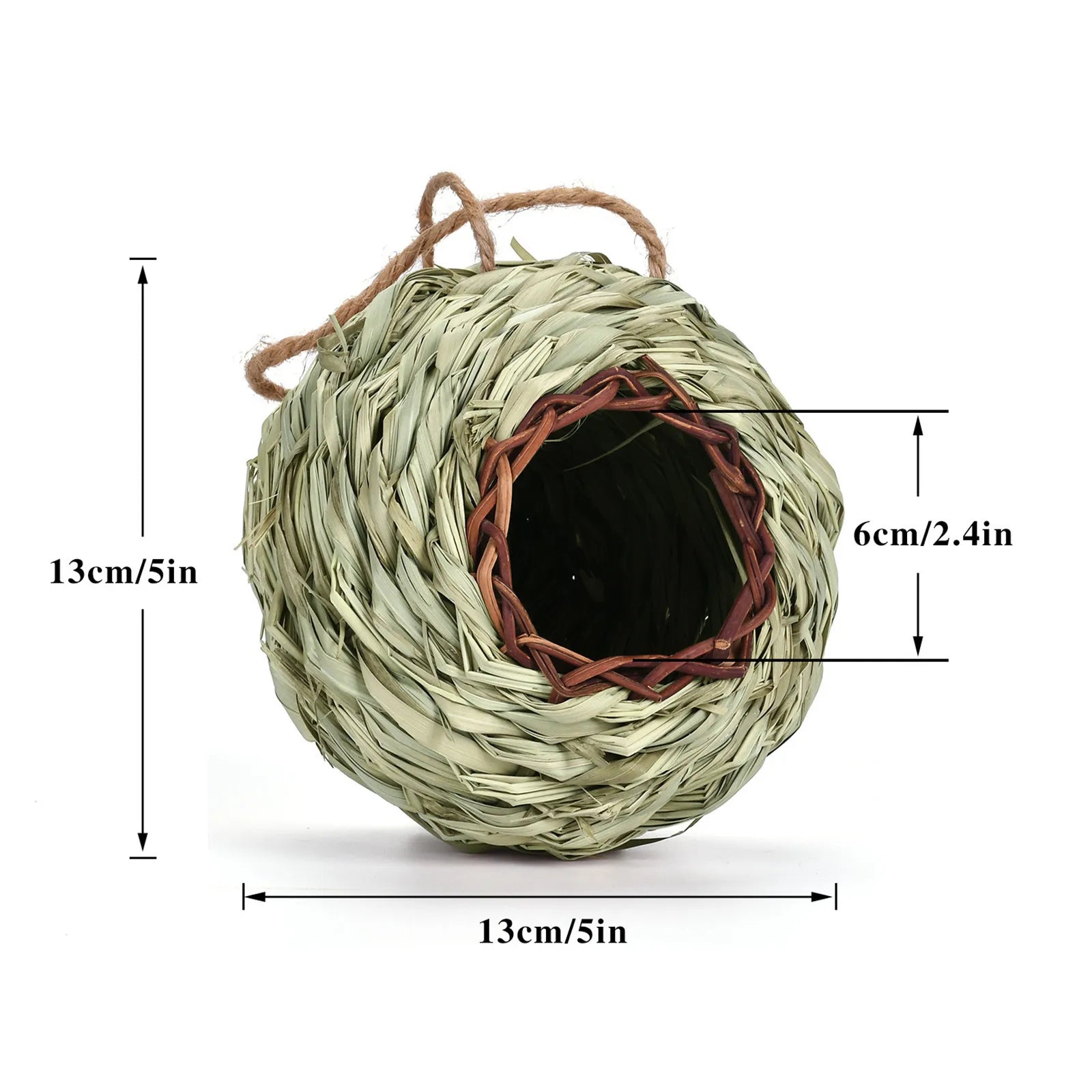 Pavo Outdoor Bird Nesting Box – Hand-Woven Natural Shelter for Small Birds 1