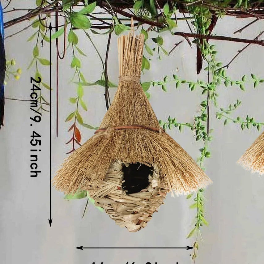 Pavo Outdoor Bird Nesting Box – Hand-Woven Natural Shelter for Small Birds 4