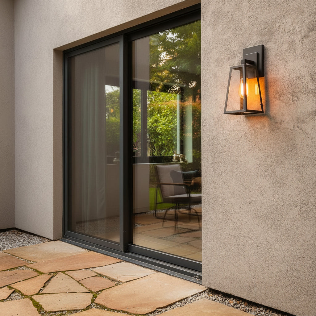 Ravion Outdoor Wall Lantern – Vintage Matte Black Design for Outdoor Lighting 1