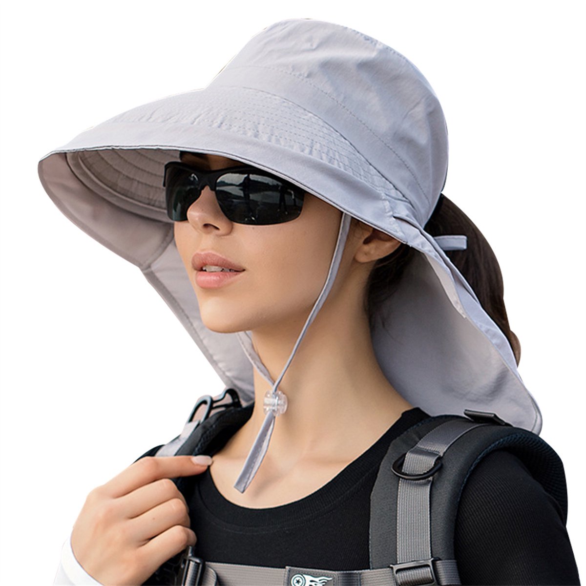 Sola Unisex Wide Brim Sun Hat – Foldable Neck Flap for Outdoor Protection 0