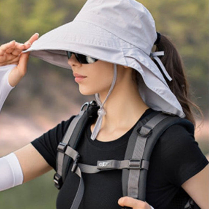 Sola Unisex Wide Brim Sun Hat – Foldable Neck Flap for Outdoor Protection 3