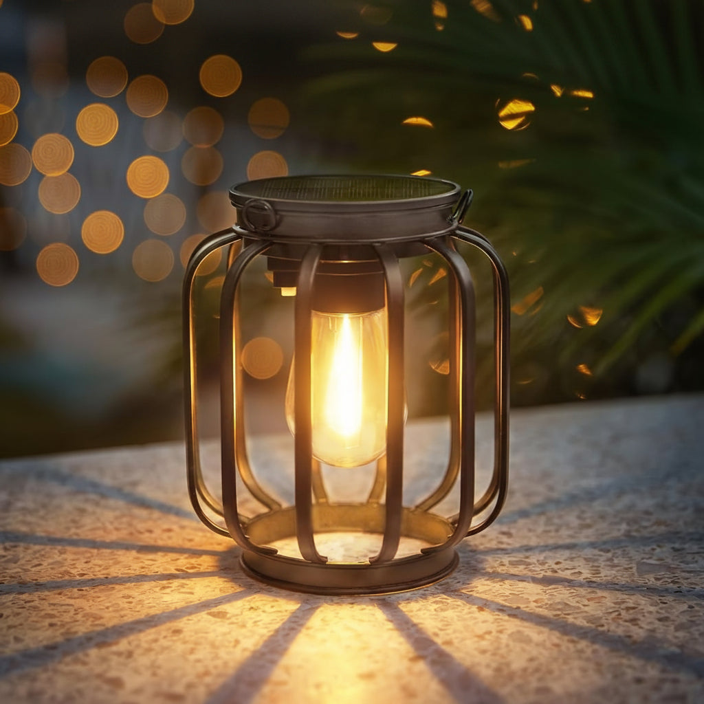 Solara Outdoor Solar Lanterns 2-Pack – Durable Metal Frame for Eco-Friendly Garden Lighting 5