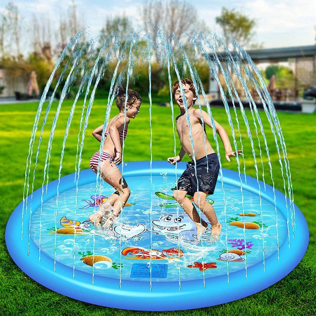 Spero Kids' Outdoor Splash Pad – Adjustable Sprinkler for Safe Water Play 0